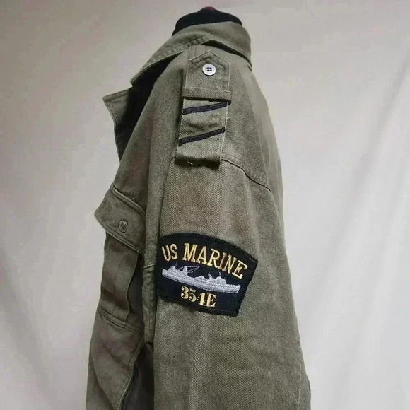 Ultra Pink Large Drab Green Military‎ Inspired Jacket Unisex Corset Back Grunge - Picture 9 of 14